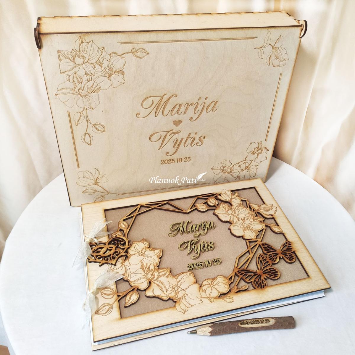 Palinkėjimų albumas orchidėjų žiedai