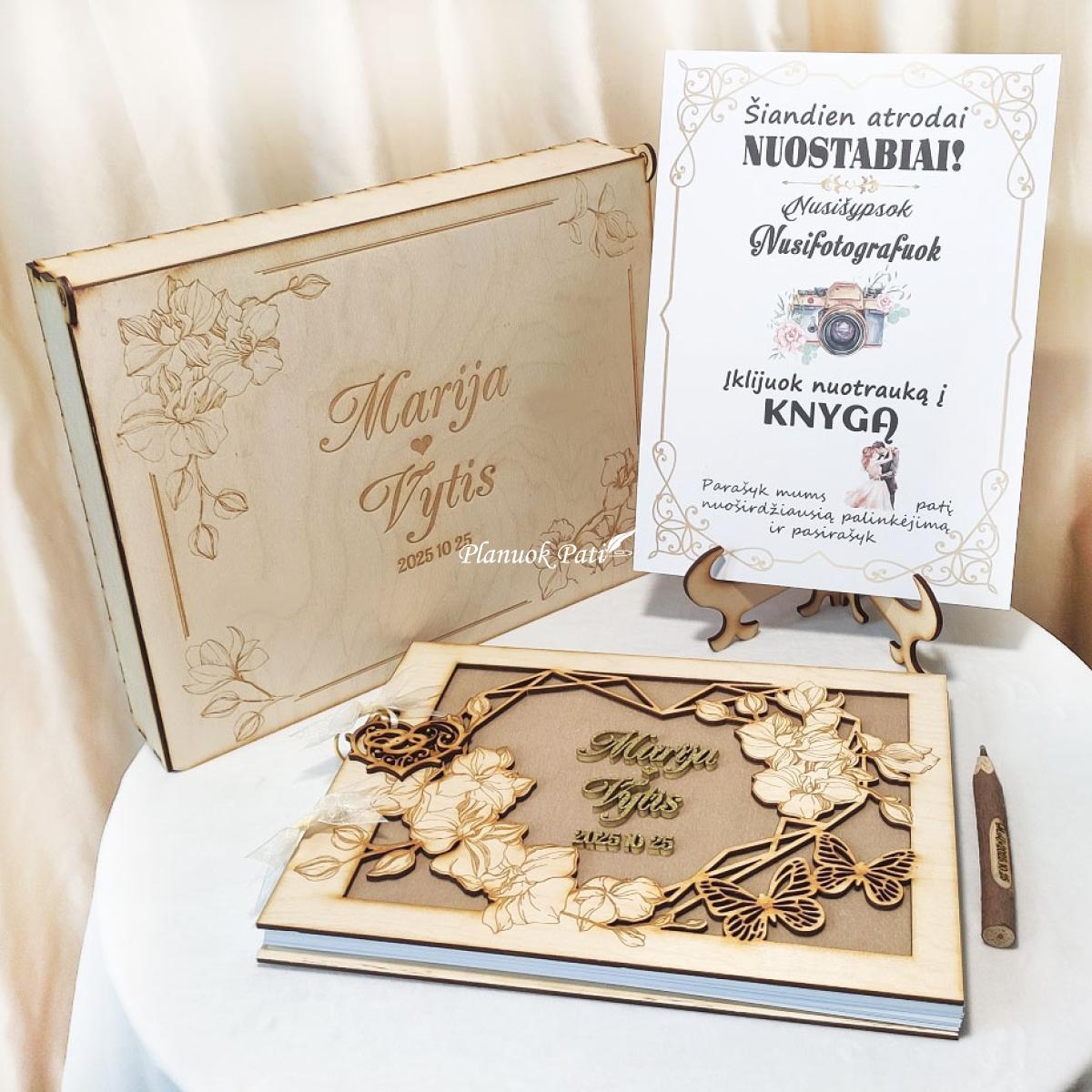 Palinkėjimų albumas orchidėjų žiedai