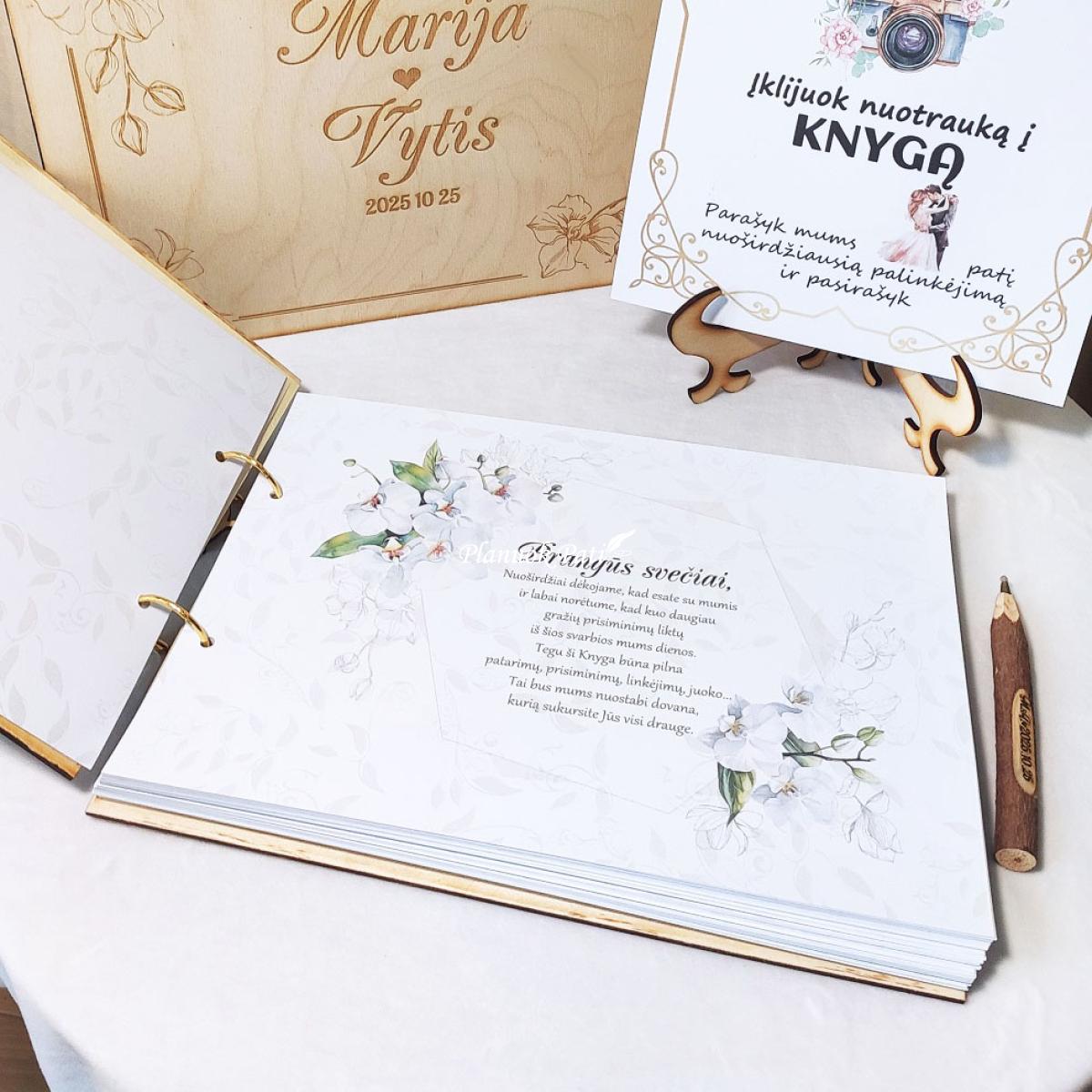 Palinkėjimų albumas orchidėjų žiedai