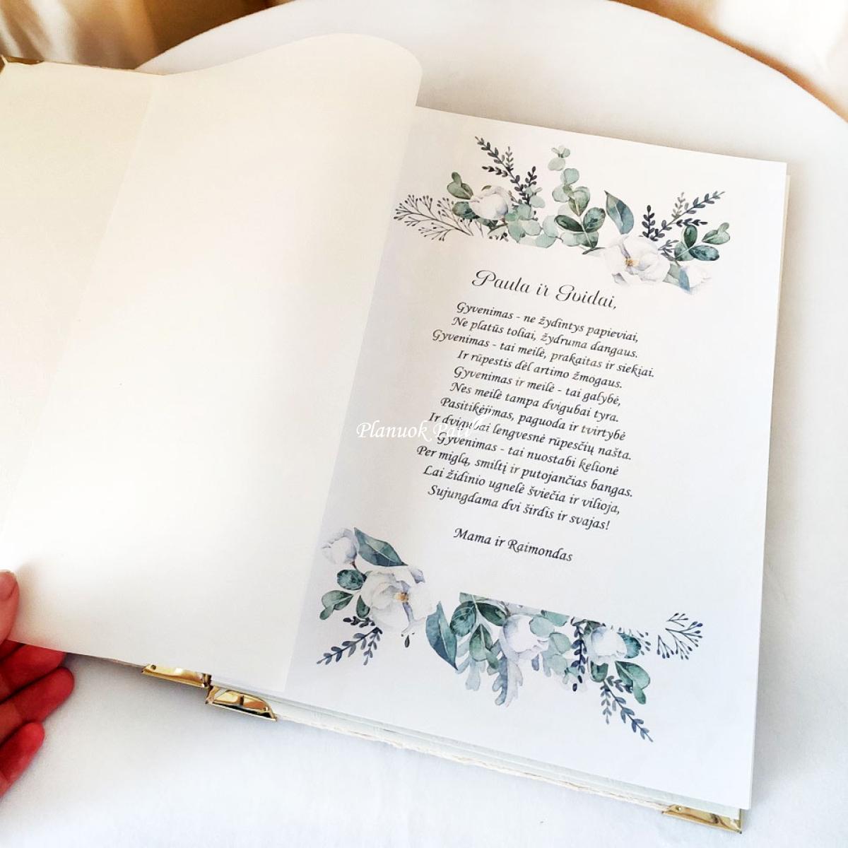 Prabangus segtuvas santuokos dokumentui