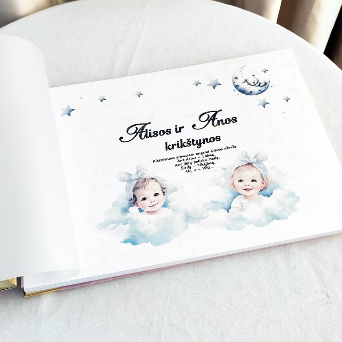 Krikštynų knyga dviem vaikučiams