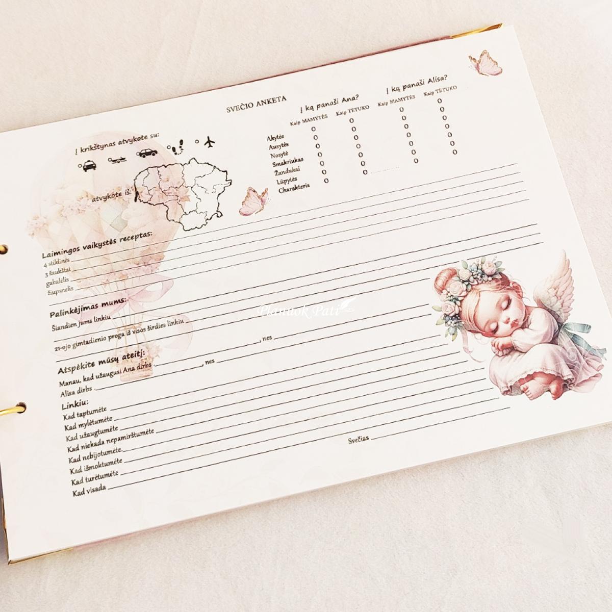 Krikštynų knyga dviem vaikučiams