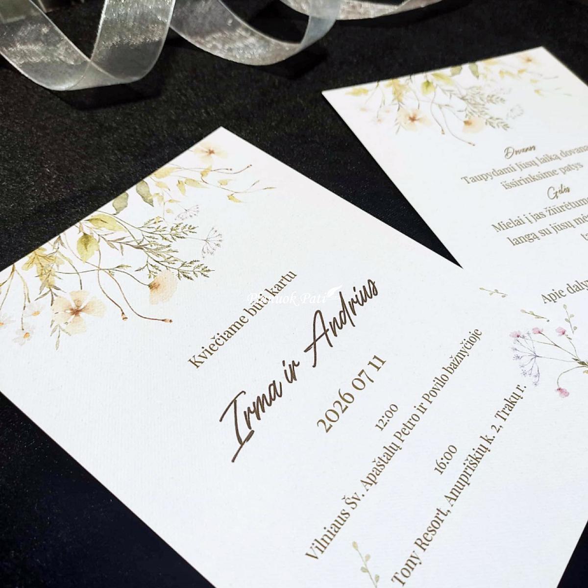 Kvietimas vestuvėms dizainas 2