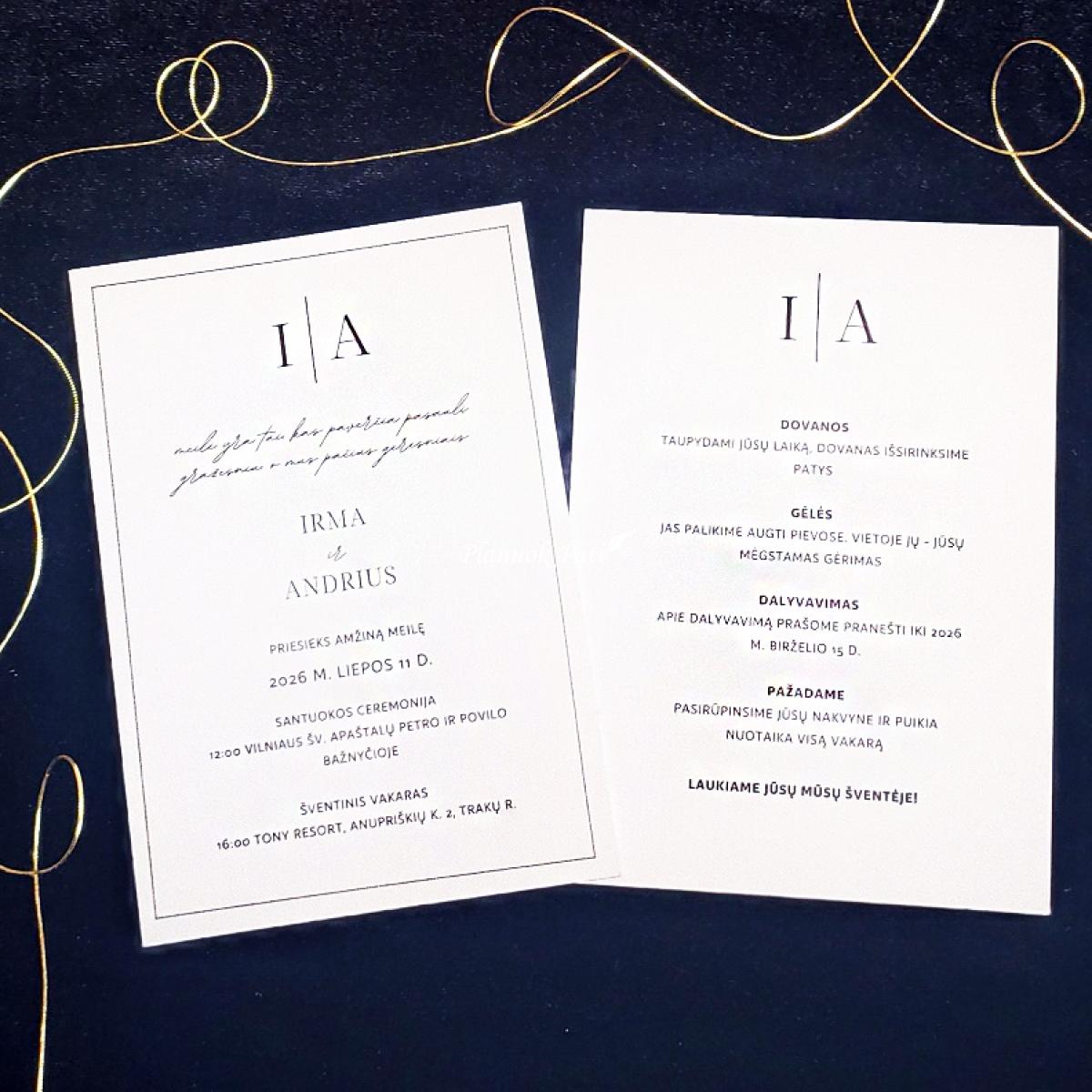 Kvietimas vestuvėms dizainas 3