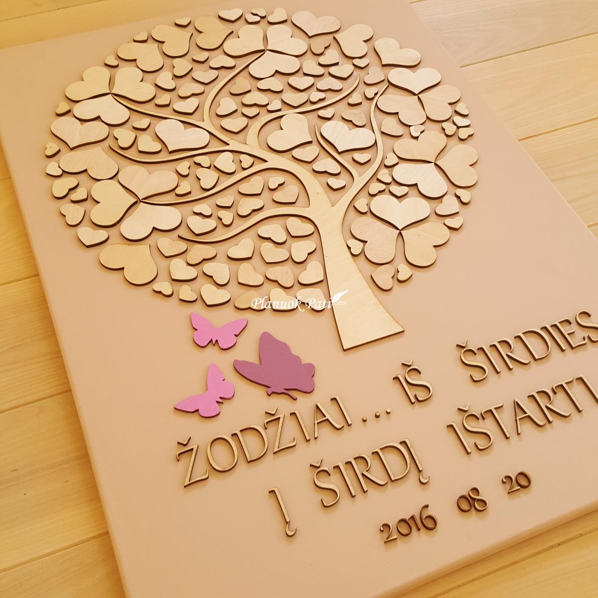 Paveikslas svečių palinkėjimams rašyti (jubiliejui)