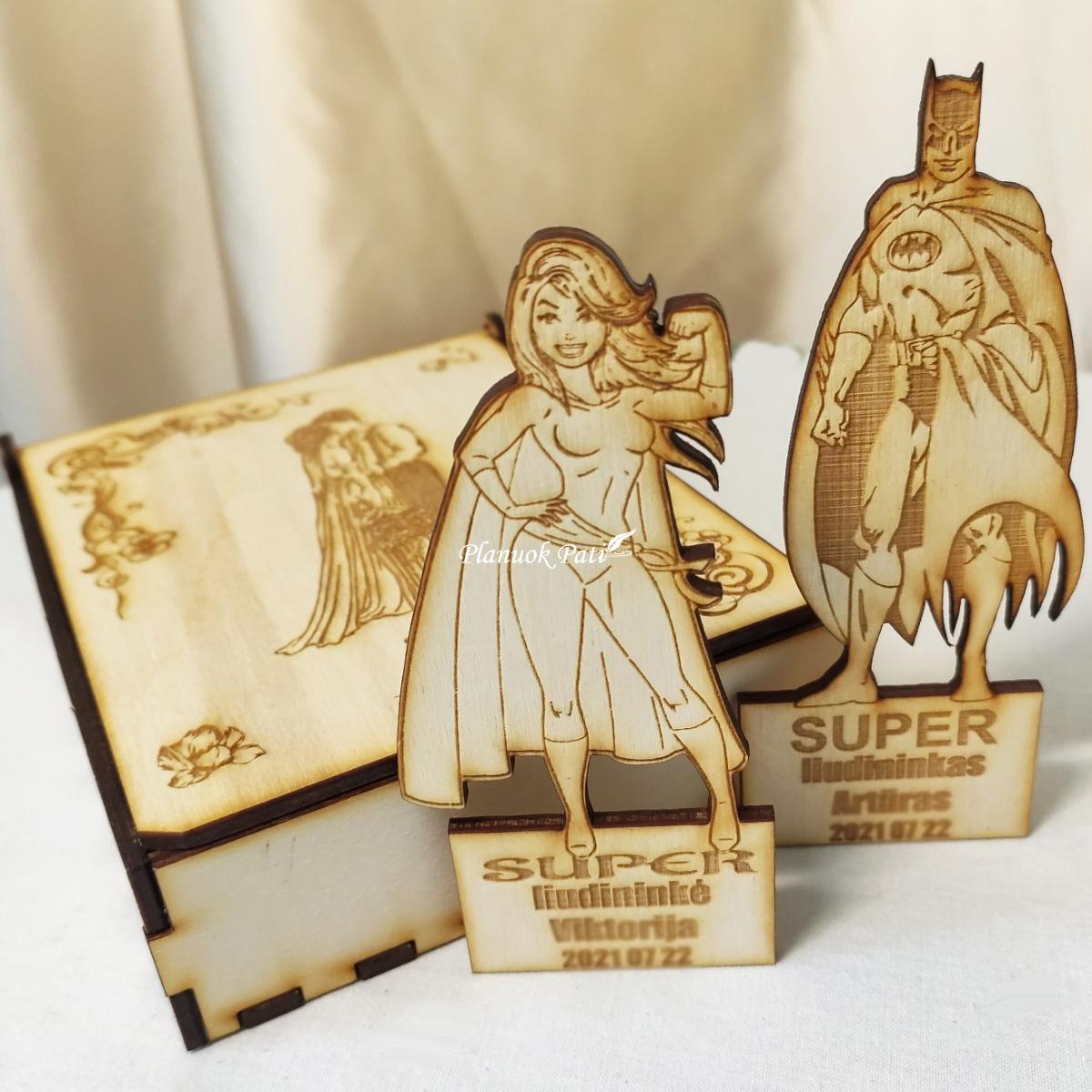 Pakvietimas arba padėka liudininkams/piršliams - superherojų magnetukai dėžutėje