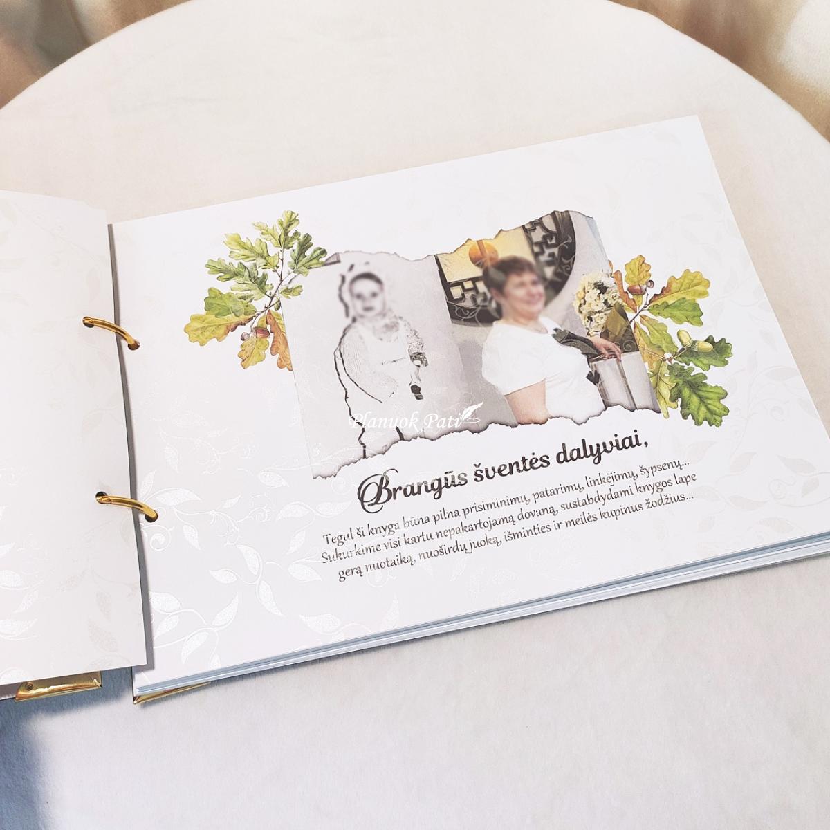 Albumas svečių palinkėjimams Ąžuolo lapai