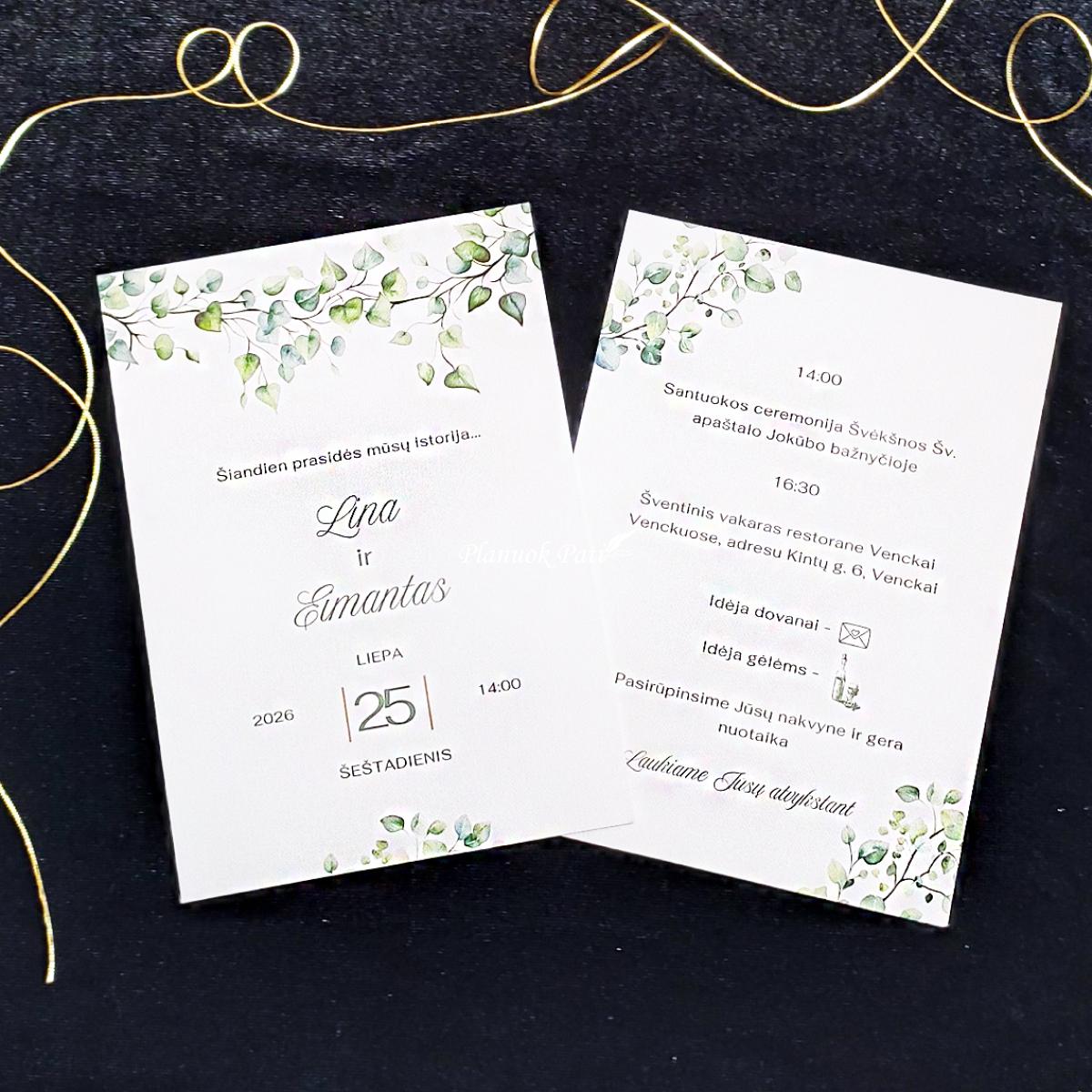 Kvietimas vestuvėms dizainas 4