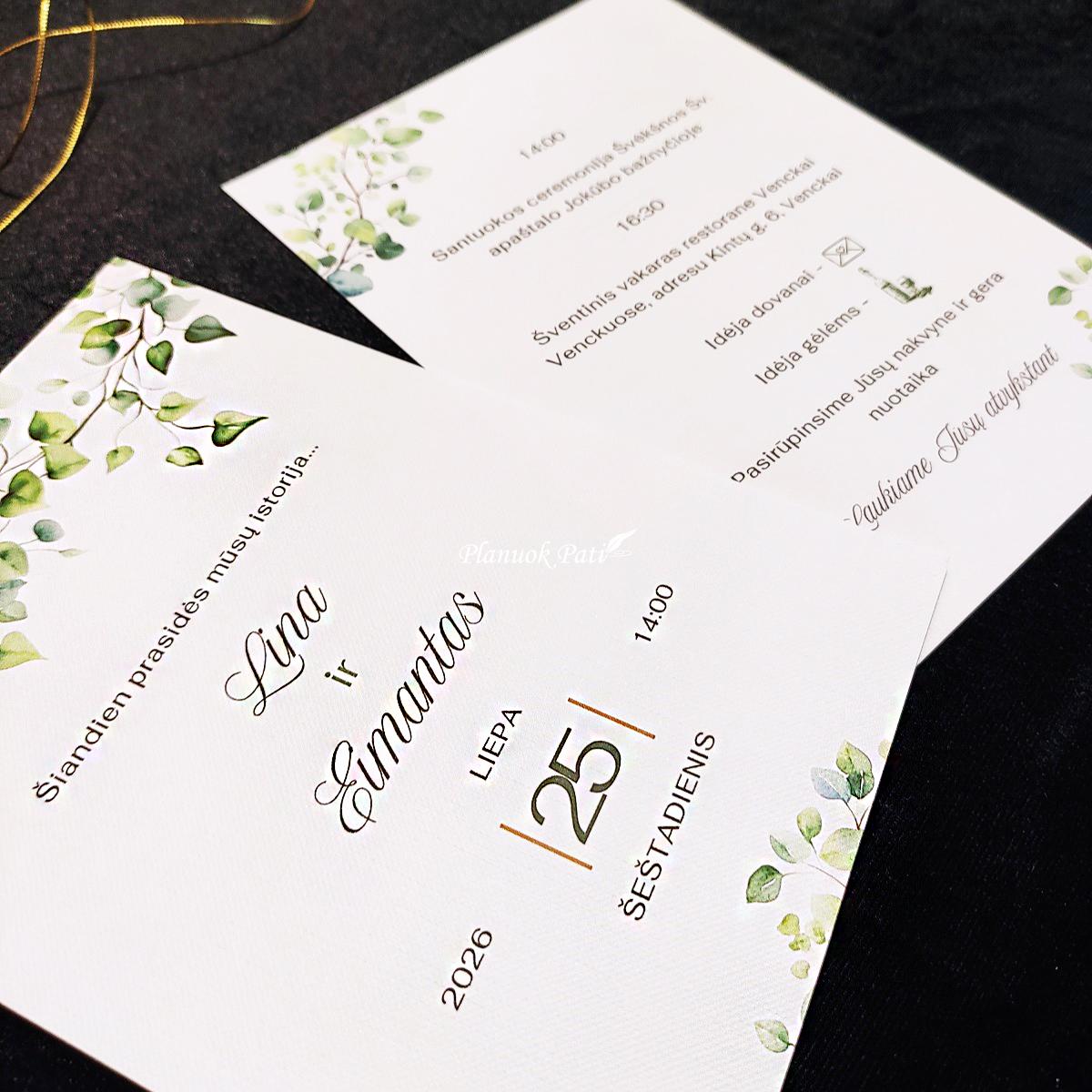 Kvietimas vestuvėms dizainas 4