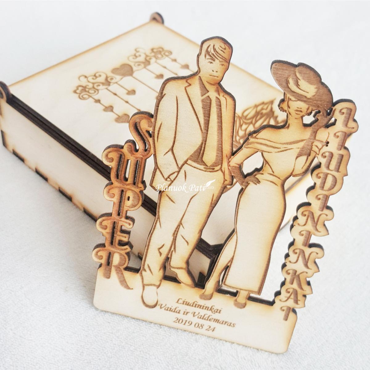 Pakvietimas arba padėka liudininkams/piršliams Dama ir Džentelmenas