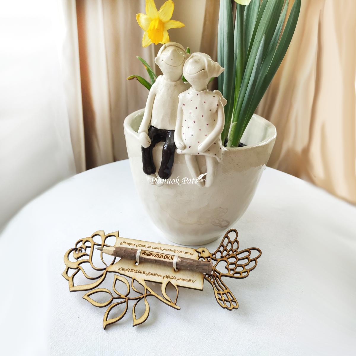 Kvietimas arba padėka su rašikliu