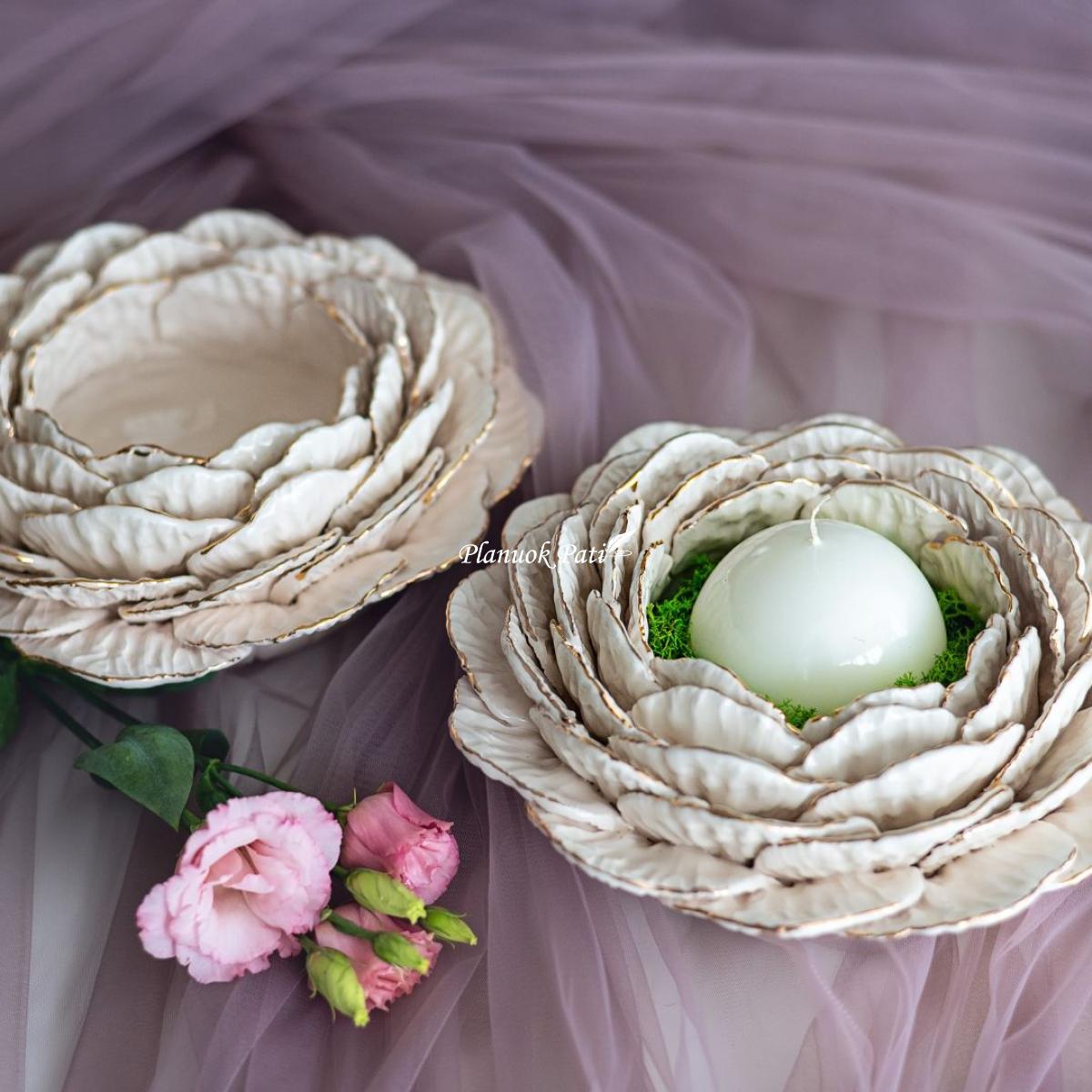 Šeimos židinys - Paauksuota gėlė (didelė)