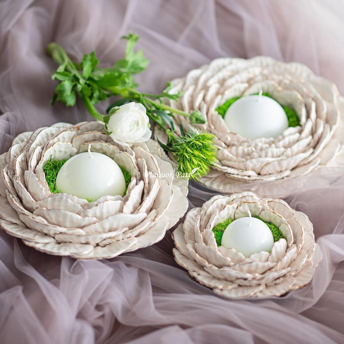 Šeimos židinys - Paauksuota gėlė (didelė)