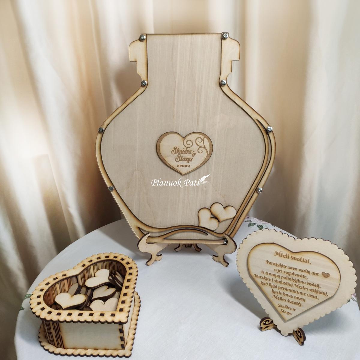 Meilės indas svečių palinkėjimams