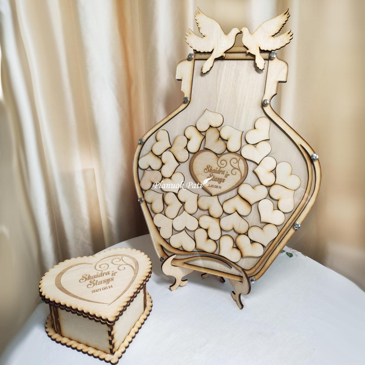 Meilės indas svečių palinkėjimams