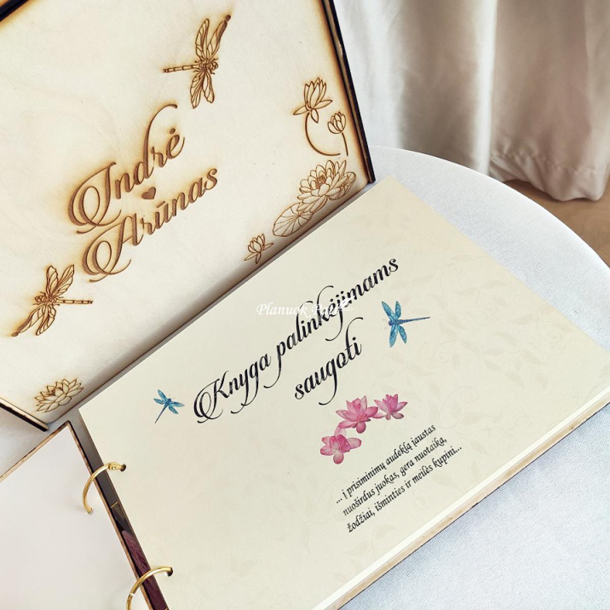 Vestuvių palinkėjimų knyga Dvi gulbės