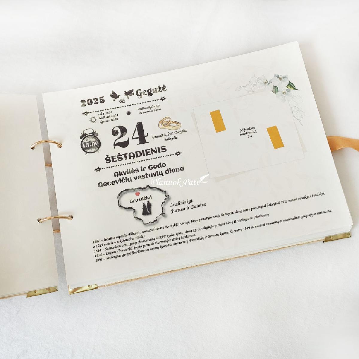 Vestuvinė palinkėjimų knyga Širdies Gija