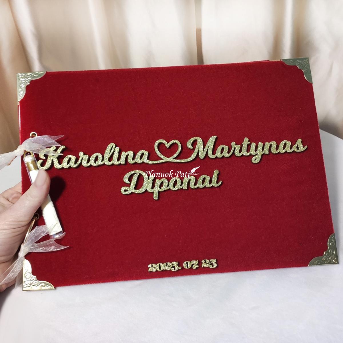 Vestuvinė palinkėjimų knyga Širdies Gija