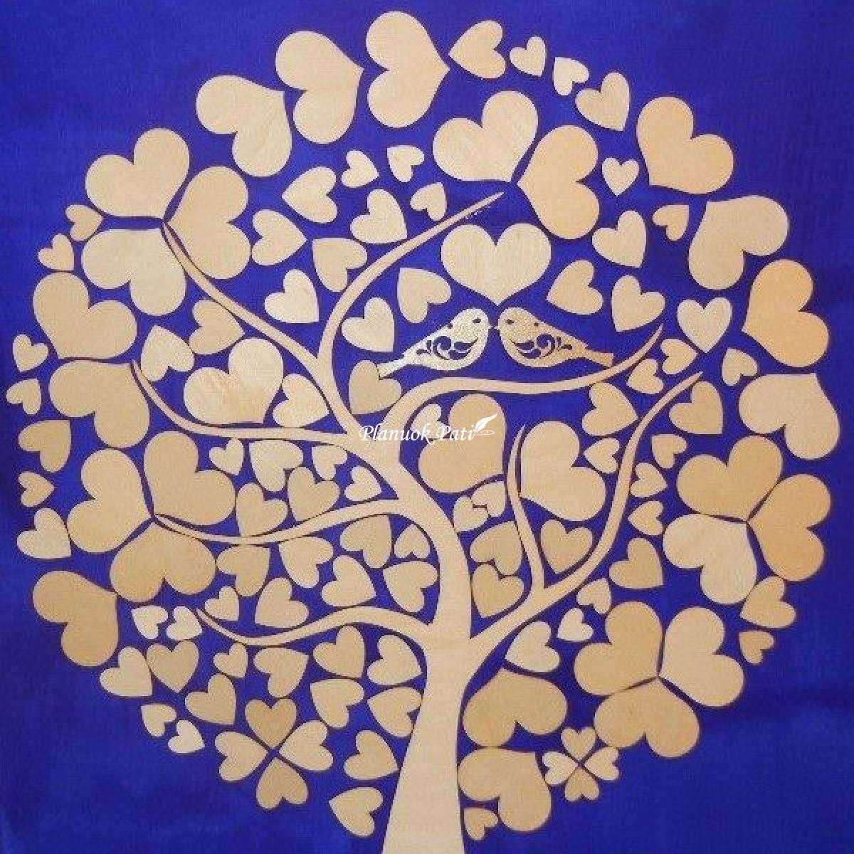 Paveikslas širdučių medis svečių palinkėjimams rašyti (50x70cm)