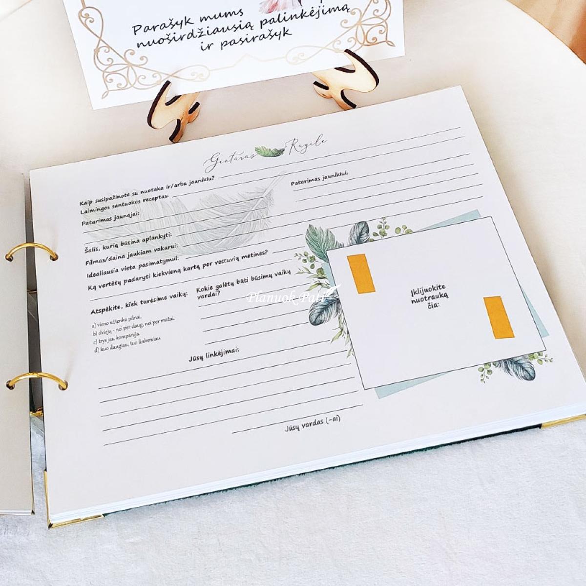 Vestuvinis palinkėjimų albumas (individualus viršelio dizainas)