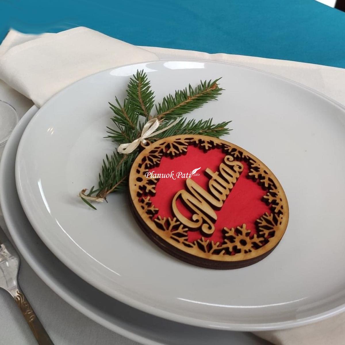 Eglutės žaisliukas - vardo kortelė