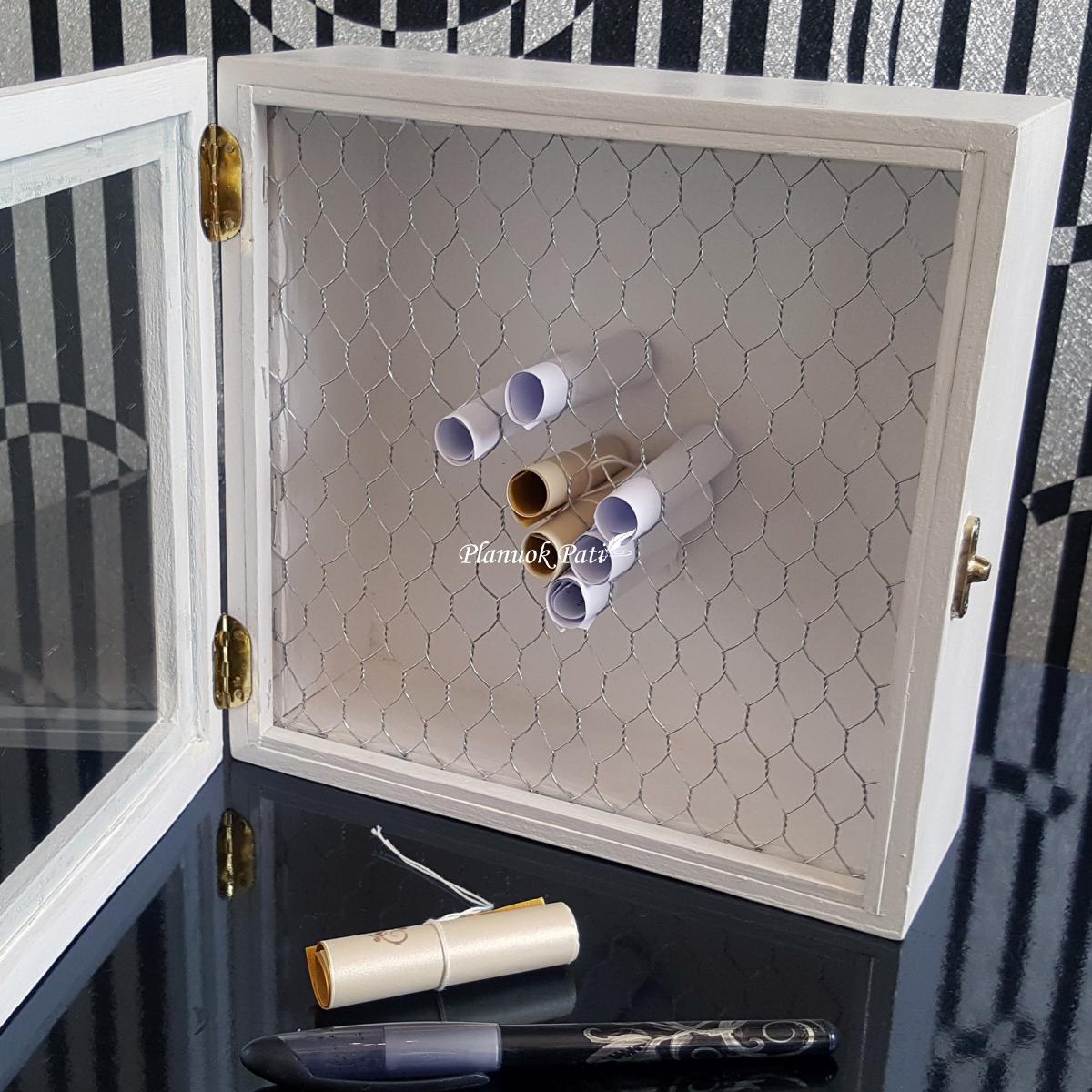 Dėžutė - tinklelis svečių palinkėjimams sugauti