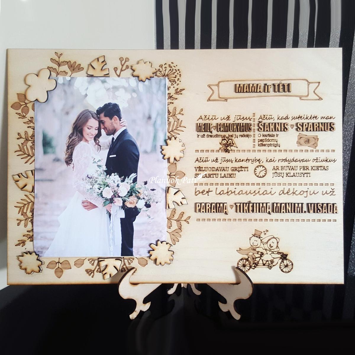 Padėka tėvams - rėmelis nuotraukai - Dviratukas