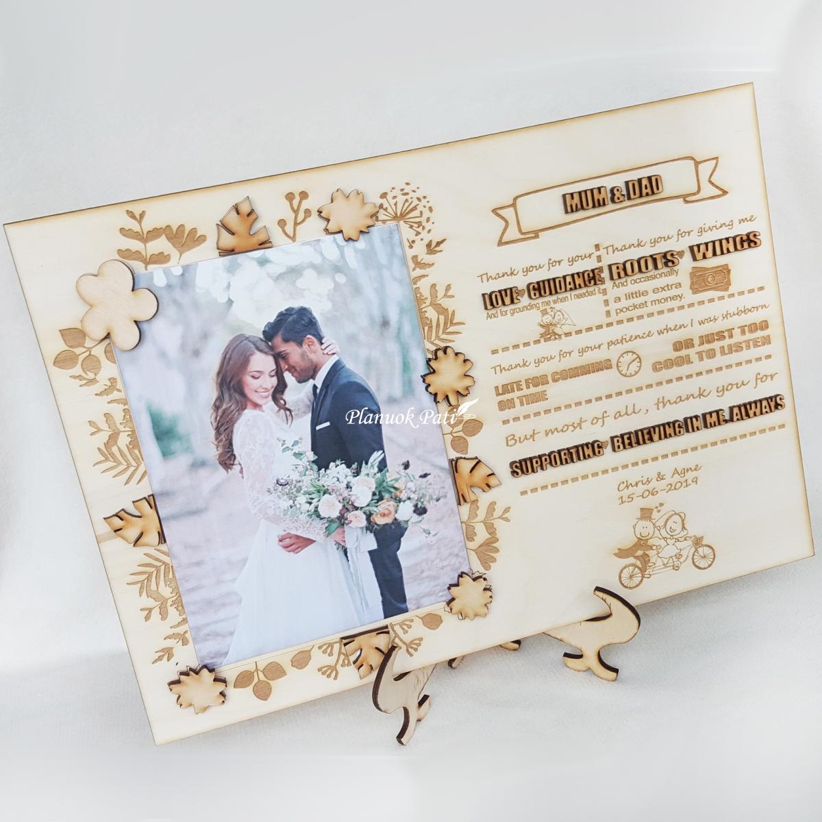 Padėka tėvams - rėmelis nuotraukai - Dviratukas