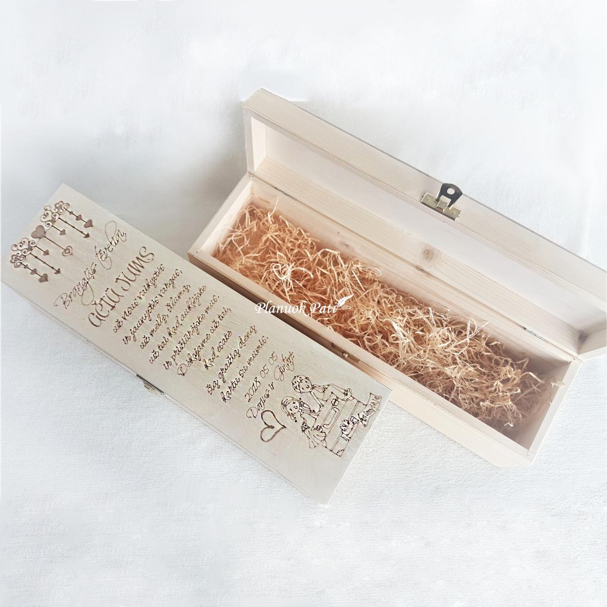 Padėka-dovana tėvams - vyndėžė