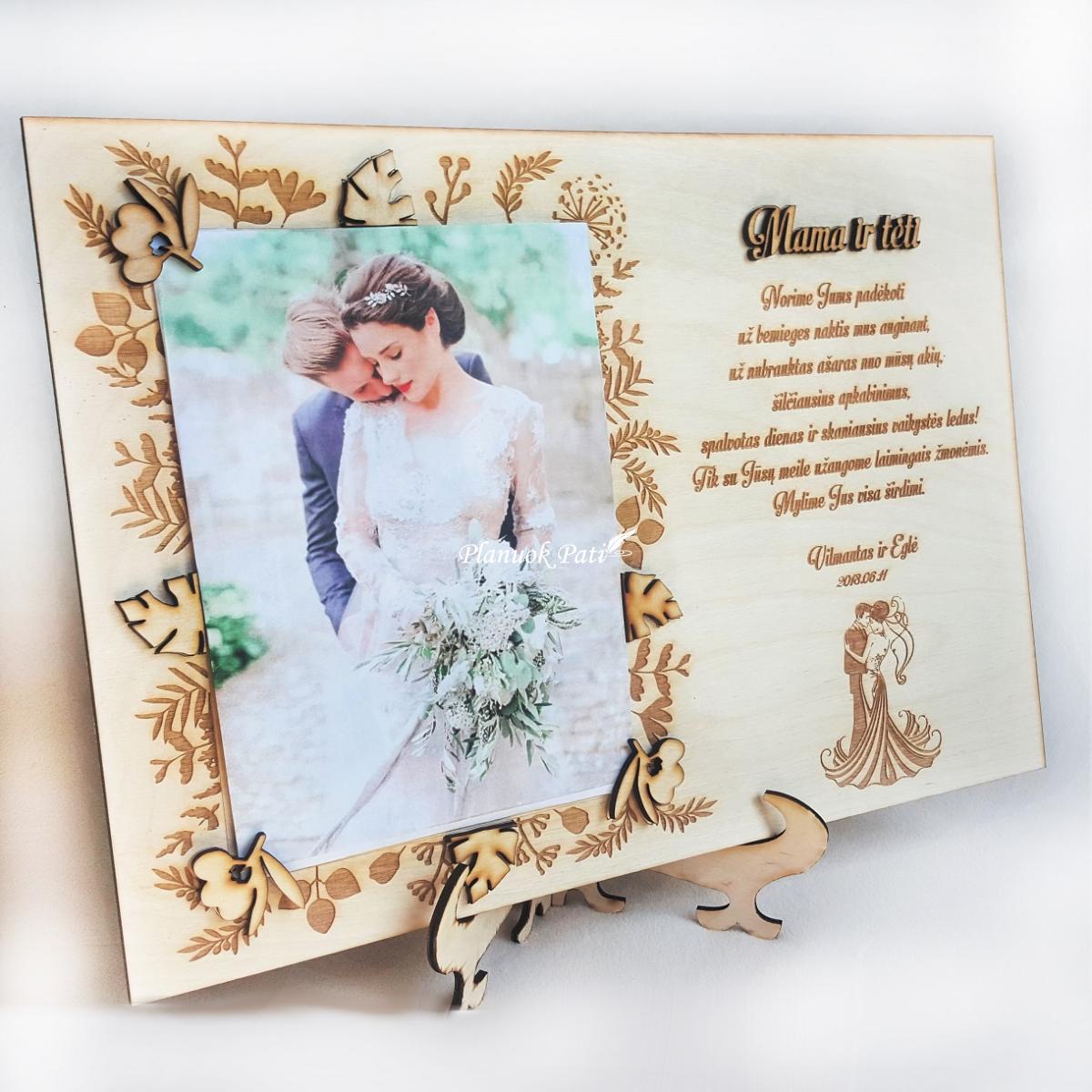 Padėka tėvams - rėmelis nuotraukai - Pora