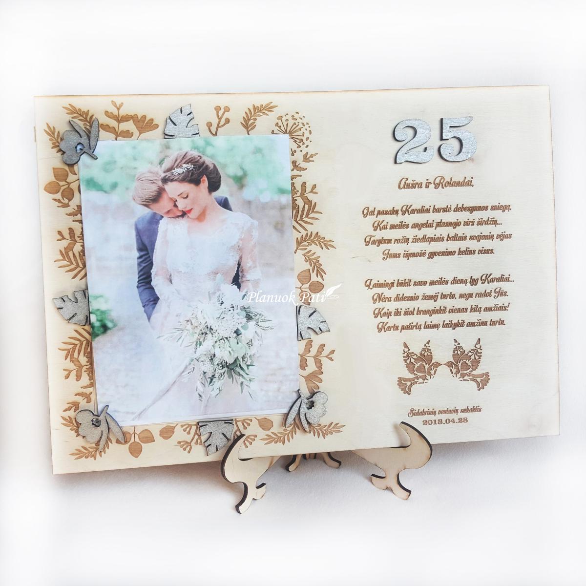 Rėmelis sidabrinių vestuvių proga