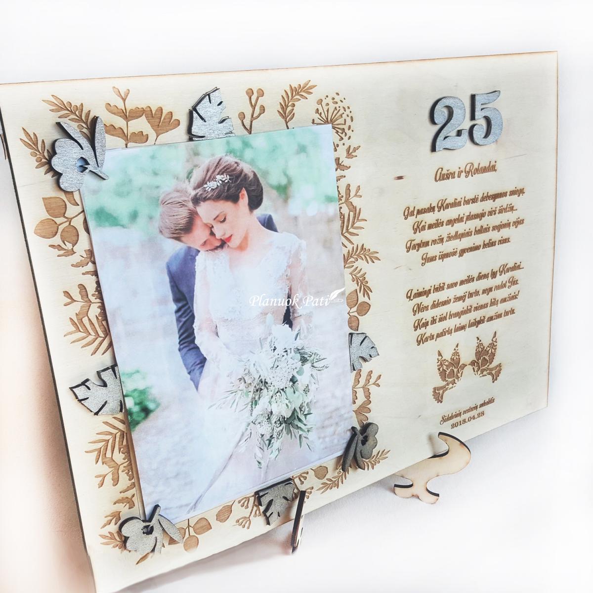 Rėmelis sidabrinių vestuvių proga