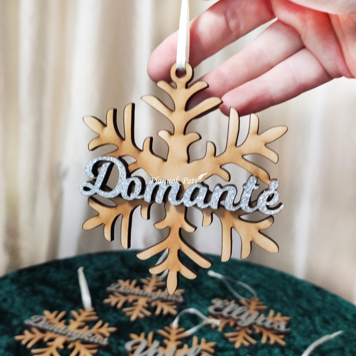 Kalėdinis žaisliukas - Snaigė su vardu