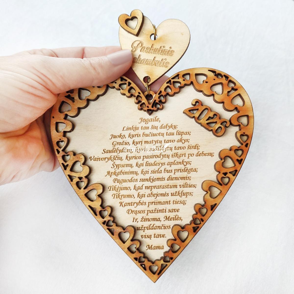 Kalėdinis žaisliukas - Linkėjimas Pirmoms Kalėdoms