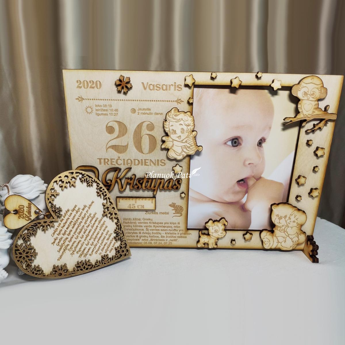 Kalėdinis žaisliukas - Linkėjimas Pirmoms Kalėdoms