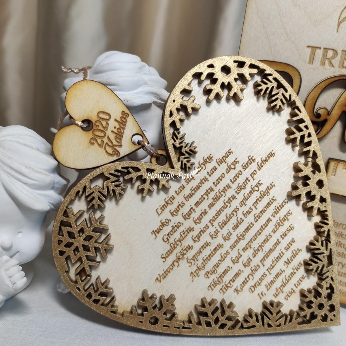 Kalėdinis žaisliukas - Linkėjimas Pirmoms Kalėdoms