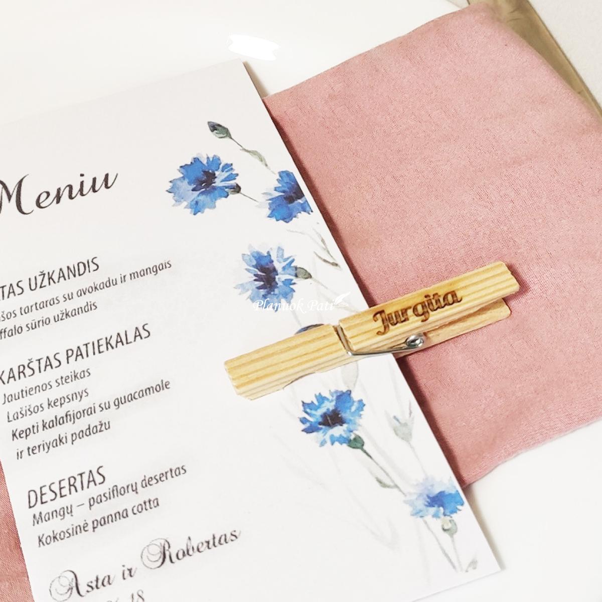 Vardo kortelė - segtukas