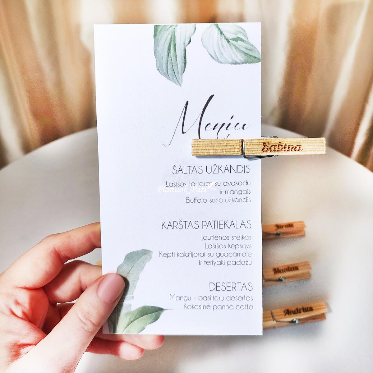 Vardo kortelė - segtukas