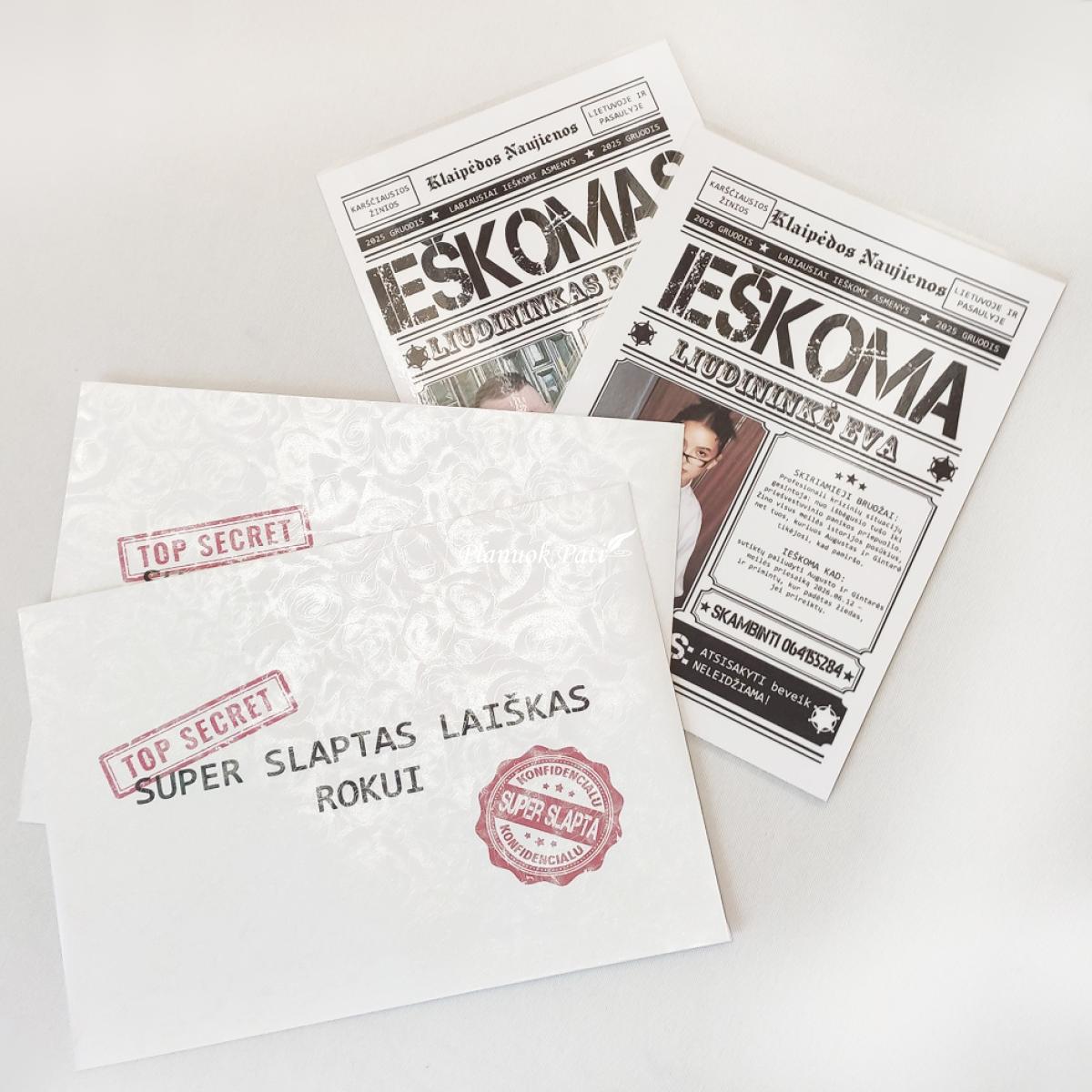 SUPER slaptas kvietimas liudininkams