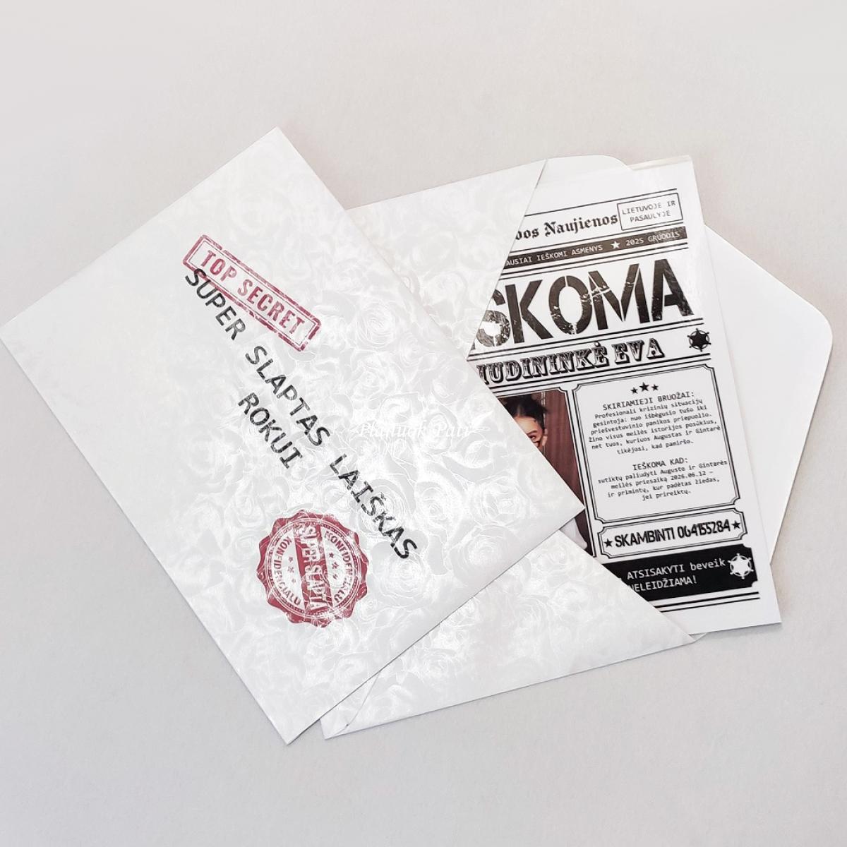 SUPER slaptas kvietimas liudininkams