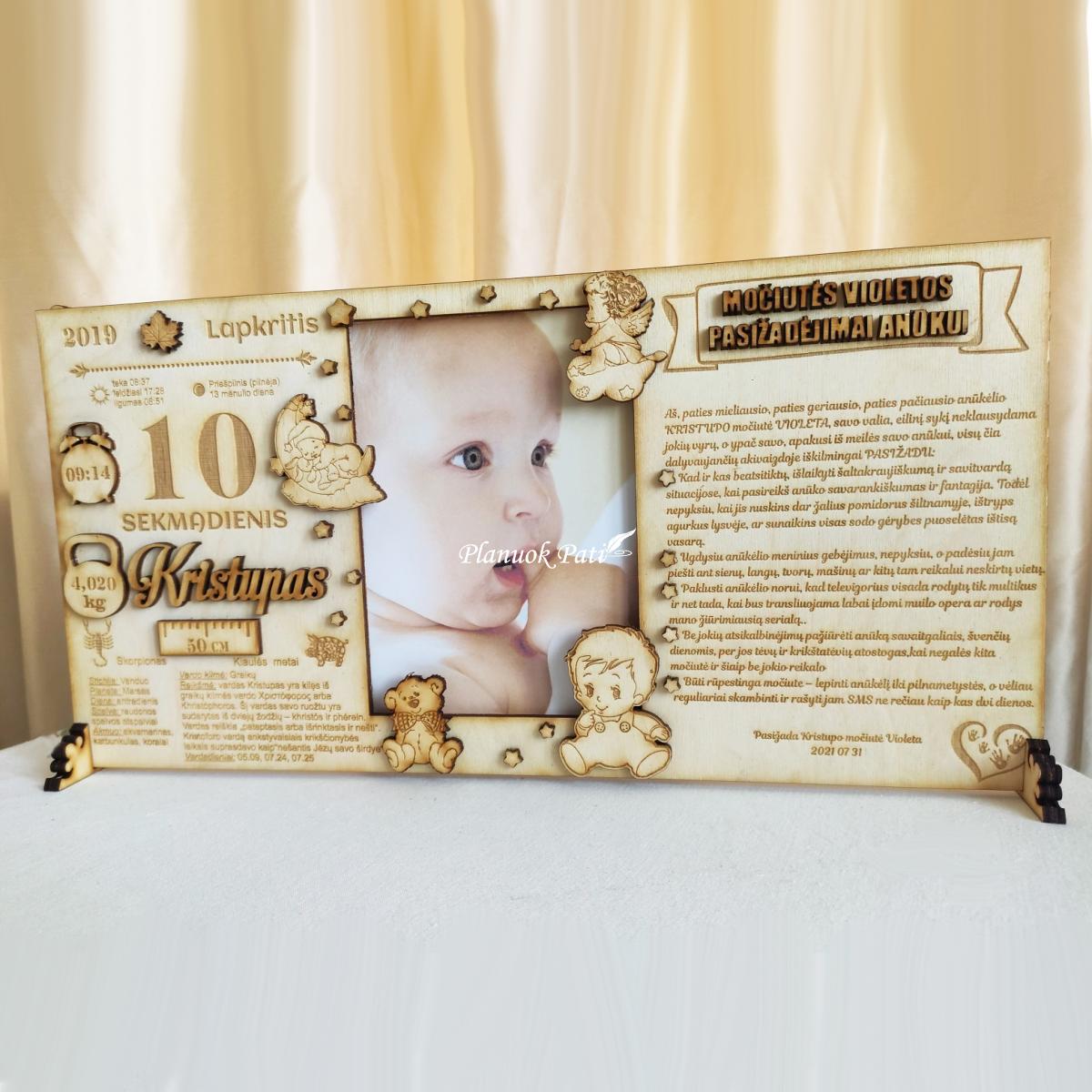 Pasižadėjimai seneliams su vaikučio gimimo metrikais