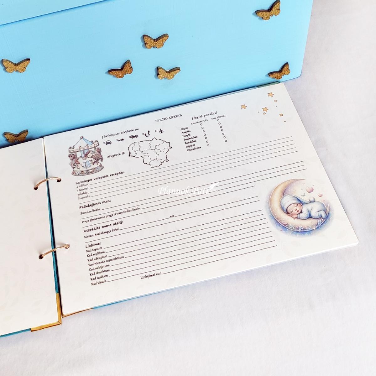 Krikštynų komplektas- krikštadėžė, knyga ir žvakės dėžutė