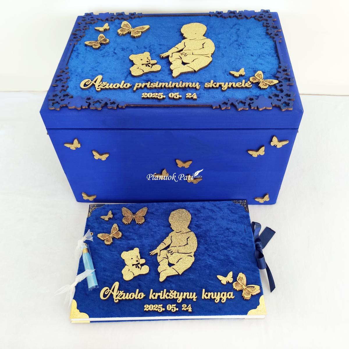 Krikštadėžė ir albumas berniukui Žaidžiam