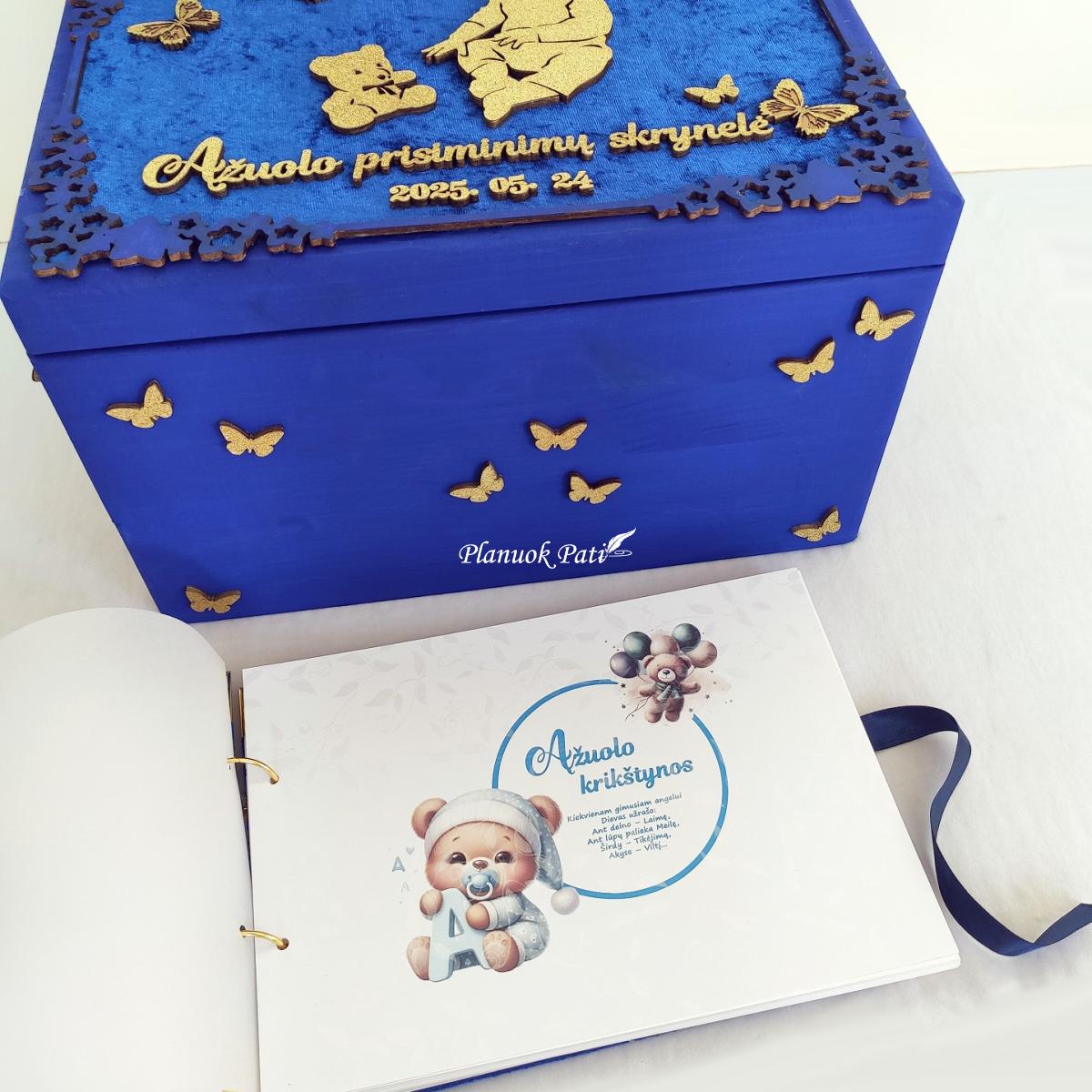 Krikštadėžė ir albumas berniukui Žaidžiam