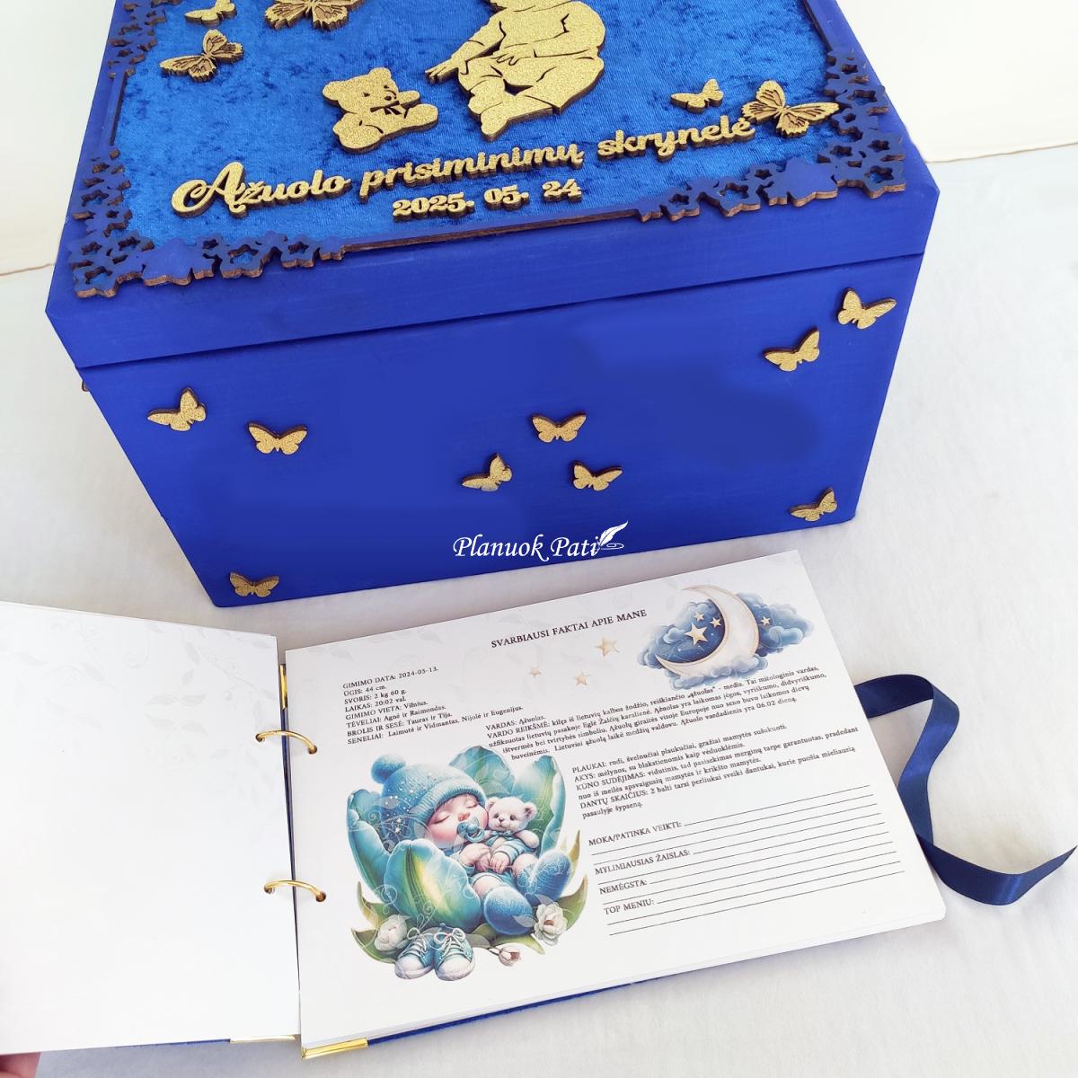 Krikštadėžė ir albumas berniukui Žaidžiam