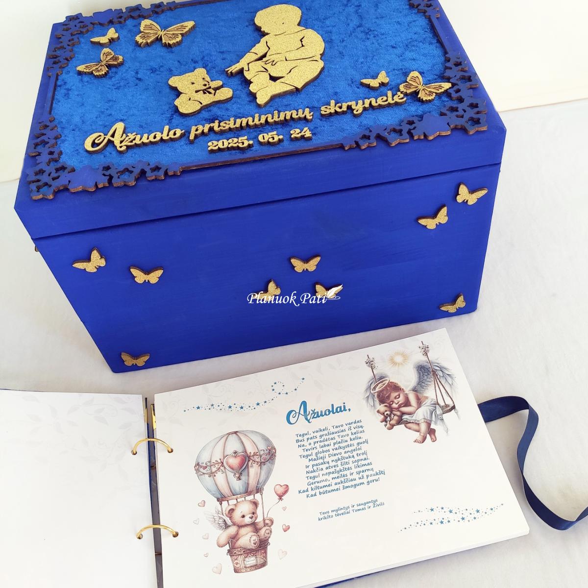 Krikštadėžė ir albumas berniukui Žaidžiam