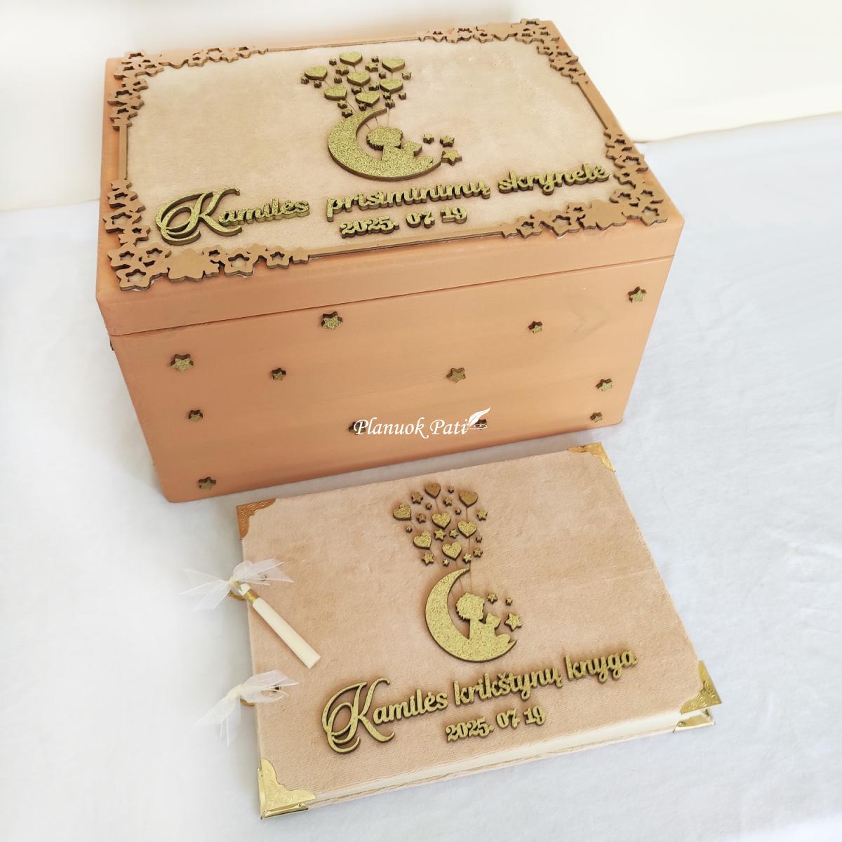 Krikštynų komplektas Mėnulio pasaka (įvairios spalvos)