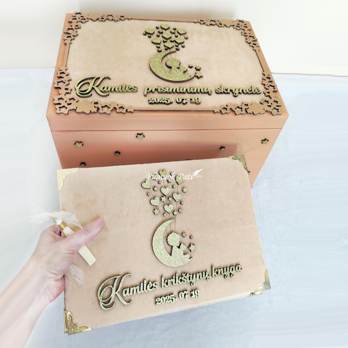 Krikštynų komplektas Mėnulio pasaka (įvairios spalvos)