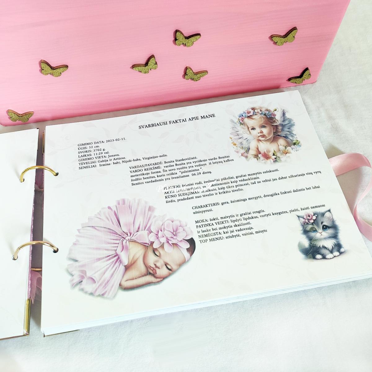 Krikštadėžė ir palinkėjimų knyga Katinėlis