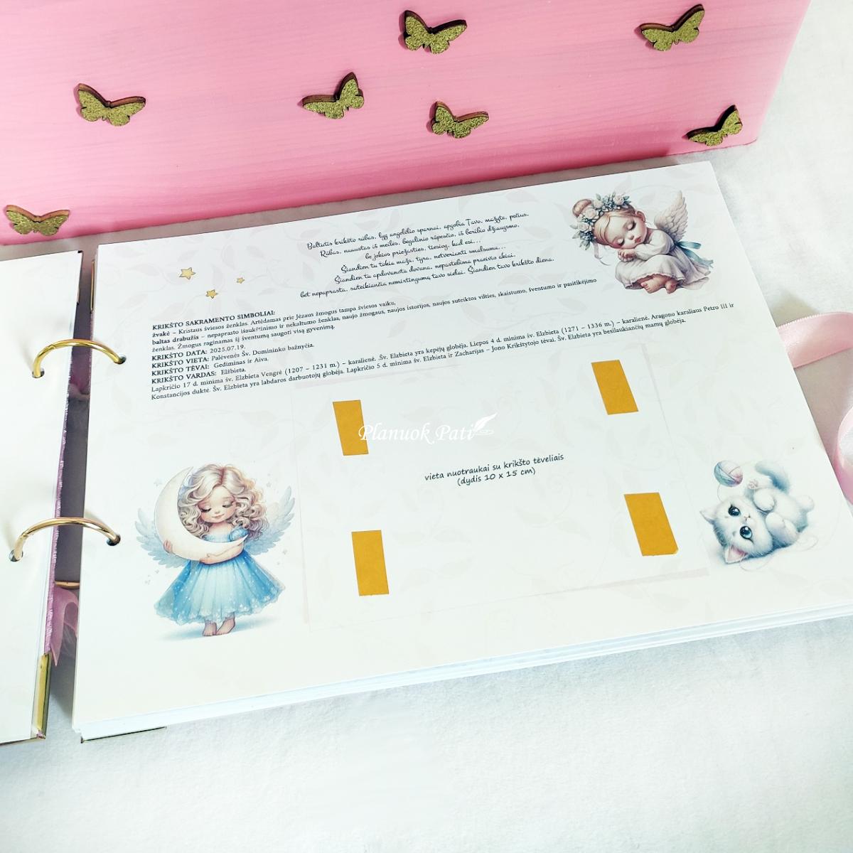 Krikštadėžė ir palinkėjimų knyga Katinėlis